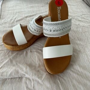 Women's White Platform Sandals